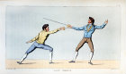 Modern Art of Fencing, by le Sieur Guzman Rolando, London, 1822, low tierce