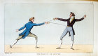 Modern Art of Fencing, by le Sieur Guzman Rolando, London, 1822, the thrust of quinte