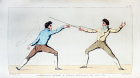 Modern Art of Fencing, by le Sieur Guzman Rolando, London, 1882, doubling after false attempt to get up