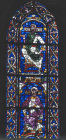Canterbury Cathedral, two Prophets in the Clerestory of the North East Transept 12th century stained glass