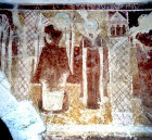 Annuncation, twelfth century wall painting, St Botolph