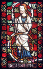 Elijah, detail from fourteenth century Jesse window, St Mary