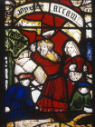 Noah and his family making the ark, sixteenth century, Church of St Neot, Cornwall, England