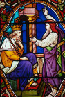 Elijah rebuking King Ahab, nineteenth century, Lincoln Cathedral, Lincolnshire, England