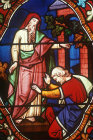 Elijah and Obadiah, nineteenth century, Lincoln Cathedral, Lincoln Cathedral, Lincolnshire, England