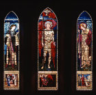 East window, Edward Burne-Jones, 1893, and altar cloth, William Morris, 1893, St Margaret