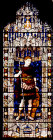 St Alban, first English martyr, Faulkner window 1909, Burlinson and Grylls, St Albans Cathedral, St Albans, Hertfordshire, England