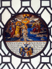 Baptism of Christ, seventeenth century Swiss roundel, Wragby Church, West Yorkshire, England