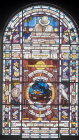 Ten Commandments window, Central Synagogue, Great Portland Street, London, England