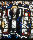 The Judge, Book of Revelations, 1405-1408 Great East window, York Minster, Yorkshire, England