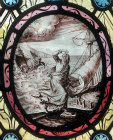 Jonah thrown overboard, seventeenth century Netherlandish oval, St Mary