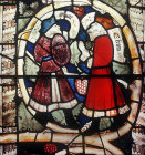 Isaac and Esrom, from fifteenth century Jesse tree window, St Margaret