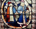 Naason and Obed from fifteenth century Jesse tree window, St Margaret