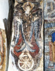 Fresco of Seraphim in the Chapel of St Gabriel in the Crypt Canterbury Cathedral 12th century