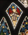 Angel with a dulcimer, William Morris, 1869, St Michael