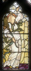Faith, one of the theological virtues, Burne Jones 1883, All Saints Church, Harrow Weald, England