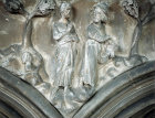 God sentencing Cain, sculpture no.16, Salisbury Cathedral, Salisbury, Wiltshire, England
