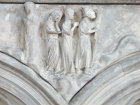 The escape of Lot, Salisbury Cathedral Chapter House medieval stone relief