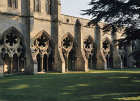 England, Salisbury Cathedral, a view of the Cloister across the Cloister Garth built about 1263-70