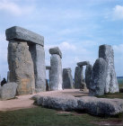 Trilithons and part of sarsen circle, Stonehenge, Wiltshire, England