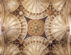 Canterbury Cathedral fan-vaulted lantern of the Bell Harry Tower, Canterbury, Kent, England