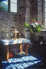 Altar in Barton Chapel, Church of St Matthew, Coldridge, Devon, England