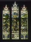 Gilbert White memorial window, stained glass 1920 by Gascoyne and Hinks, Church of St Mary, Selborne, Hampshire, England, Great Britain