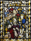 The Magi, detail from the east window in St Peter Mancoft, Norwich, Norfolk, 15th century stained glass