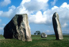 Two cove stones northern inner circle, circa 3000 BC, neolithic henge monument, Avebury,Wiltshire, England