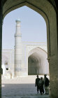 Afghanistan, Herat, Friday Mosque entrance and minaret