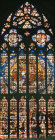 Coronation of the Virgin and Conversion of St Paul, sixteenth century window in south transept, Liege Cathedral, Belgium