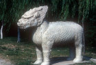 Standing qilin,a mythological beast, fifteenth century, on Sacred Way leading to Ming Tombs, China