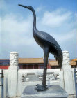 Bronze crane outside the Hall of Supreme Harmony (Taihe dian), Imperial Palace, Beijing, China