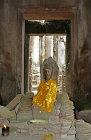 Buddha inside north prasat, Bayon temple, Angkor Thom, completed late twelfth century by Jayavarman VII, Cambodia