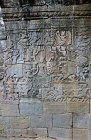 Relief carving of man on elephant carrying thunderbolt, second enclosure wall, Bayon temple, Angkor Thom, Cambodia