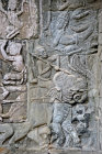 Relief carving on second enclosure wall, Bayon temple, Angkor Thom, completed late twelfth century, Cambodia