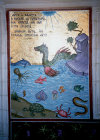 Creation of Sea Life 20th century mosaic Kykkos Monastery Cyprus