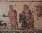 Paphos Cyprus  Hippolytus and Phaedra mosaic in Roman Villa 3rd century AD