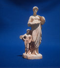 Tanagra figures, fourth century BC, Greek terracotta, Nicosia Museum, Cyprus