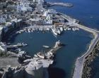 Kyrenia harbour looking west, aerial view, Cyprus
