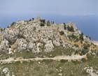 Kantara Castle, 12th century crusader castle, aerial from south, Kibris, Cyprus