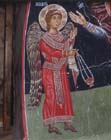 Archangel Michael, 15th century wall painting, Church of the Holy Cross, Platanistasa, Cyprus