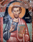 St Luke, painted by Symeon Axenti, early sixteenth century, Church of the Archangel, Galata, Cyprus