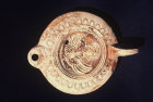 Paphos Cyprus Roman Lamp with a relief of Ganymede and Zeus