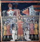 Cyprus, Kalopanayiotis, the Church of St Heracleidius in the Monastery of St John Lampadistis, the mocking