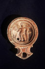 Cyprus, Paphos, Roman lamp with cherub