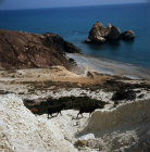 Paphos Cyprus rocks near the bay of Aphrodite