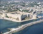 Kyrenia harbour and castle, 7th century, aerial view, Kyrenia, Cyprus