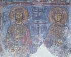 Constantine and Helena, 12th century wall painting, cave chapel of the Enkleistra of St Neophytos, Paphos, Cyprus