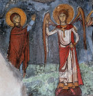 Cyprus, St Neophytos Monastry in the Enkleistra, Archangel Gabriel with Mary at the ascension
